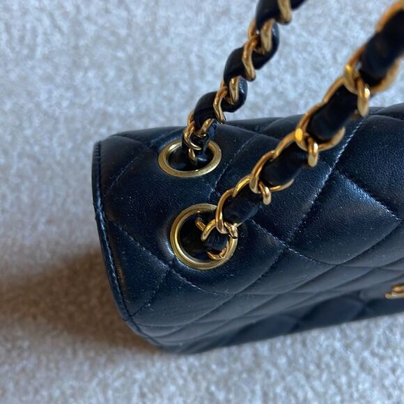 Vintage Chanel double-sided single flap bag 100% authentic - Picture 8 of 16
